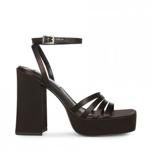 Women Steve Madden Disco Platforms Black | 8275604-RF
