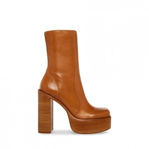 Women Steve Madden Dwane Platforms Brown | 9685732-NC