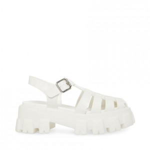 Women Steve Madden Echo Platforms White | 3580672-BS