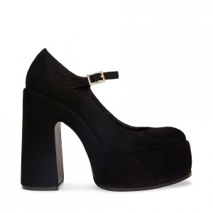 Women Steve Madden Elyssa Platforms Black | 7184356-RM
