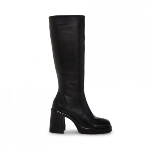 Women Steve Madden Fanatik Platforms Black | 6042397-JS