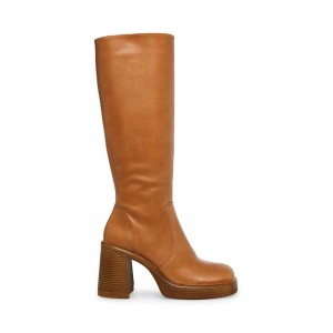 Women Steve Madden Fanatik Platforms Brown | 4082139-HU