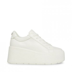 Women Steve Madden Glimpse Platforms White | 4270351-CP