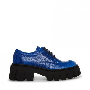 Women Steve Madden Hadley Lug Sole Platforms Blue | 0346985-MR