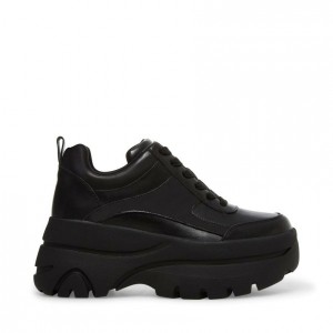 Women Steve Madden Hansel Platforms Black | 7490312-FJ