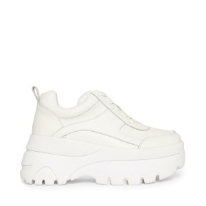 Women Steve Madden Hansel Platforms White | 4385079-QL