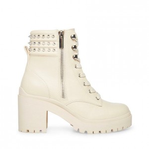 Women Steve Madden Jaydin Platforms Beige | 8293104-TY