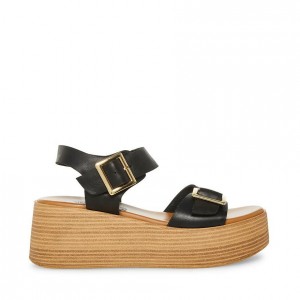 Women Steve Madden Marka Platforms Black | 9472851-KJ