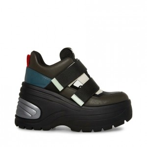 Women Steve Madden Marlow Platforms Black Multicolor | 4380769-DG