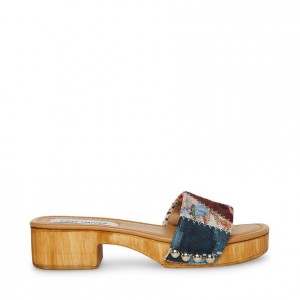 Women Steve Madden Maybelle Wood Bottom Platforms Multicolor | 0478359-ZN