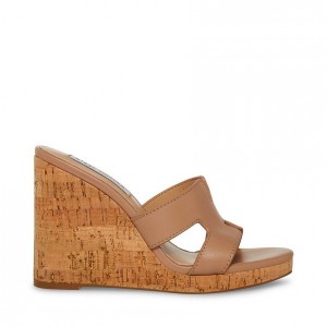 Women Steve Madden Mayson Wedge Platforms Brown | 8917342-OV