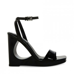 Women Steve Madden Micah Square Toe Platforms Black | 2916047-VE