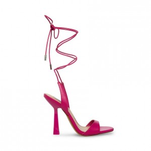 Women Steve Madden Michelle Leg Tie Heels Pink | 1784520-VU