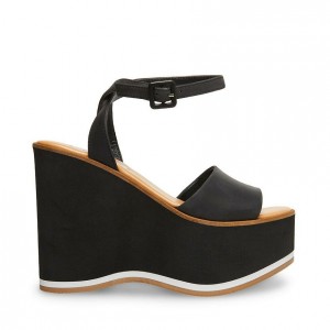 Women Steve Madden Milan Platforms Black | 1029465-OL