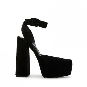 Women Steve Madden Monica Block Platforms Black | 2807651-XB