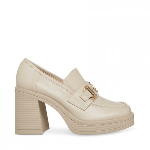 Women Steve Madden Nicole Heels Beige | 4961073-AG
