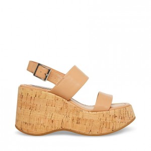 Women Steve Madden Pam Platforms Brown | 6985247-QL
