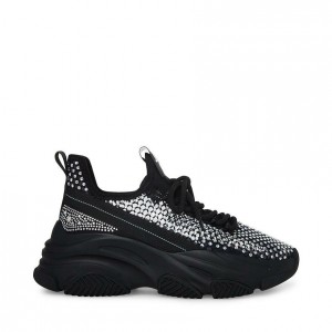 Women Steve Madden Phantom Low Top Platforms Black | 2879056-QJ