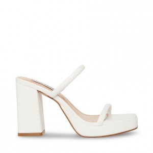 Women Steve Madden Polly Heels White | 4569832-JP