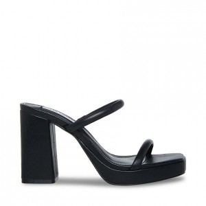Women Steve Madden Polly Platforms Black | 0857631-DR