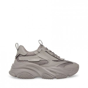 Women Steve Madden Possession Platforms Grey | 3947260-HM