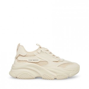 Women Steve Madden Possession Platforms Beige | 5376901-LV