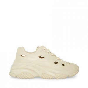 Women Steve Madden Possessive Marble Platforms Beige | 7851639-BT