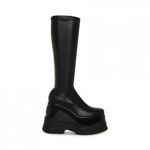 Women Steve Madden Purpose Platforms Black | 8291673-IA