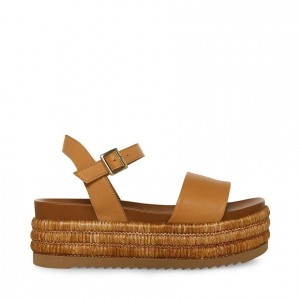 Women Steve Madden Riley Platforms Brown | 2054167-YI