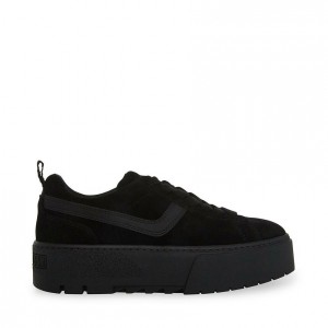 Women Steve Madden Rorri Chunky Platforms Black | 6702183-LS