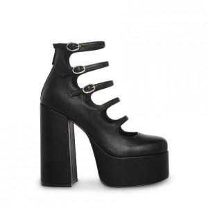 Women Steve Madden Rosario Chunky Heels Black | 9783012-TC