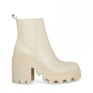 Women Steve Madden Roxie Chelsea Platforms Beige | 1980427-IV