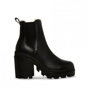 Women Steve Madden Roxie-f Chelsea Platforms Black | 1567092-IZ
