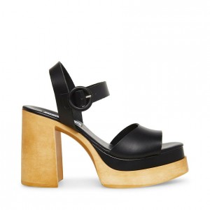 Women Steve Madden Ruth Platforms Black | 9310276-TR