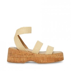 Women Steve Madden Sashes Platforms Brown | 2370891-IC