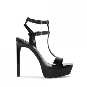 Women Steve Madden Selma Platforms Black | 7205431-ZI