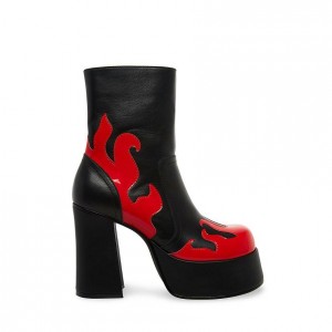Women Steve Madden Sizzle Platforms Black Multicolor | 1568790-LD