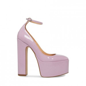 Women Steve Madden Skyrise Lilac Platforms Purple | 6024317-DG