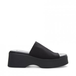 Women Steve Madden Slinky 30 Platforms Black | 3759126-FQ