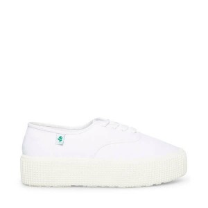Women Steve Madden Stream Platforms White | 1473850-ZP