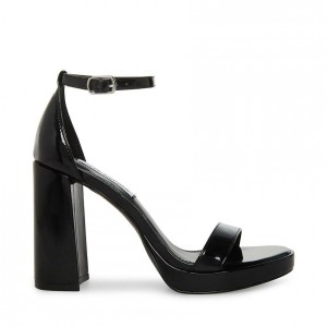 Women Steve Madden Susan Block Heels Black | 7651980-HB