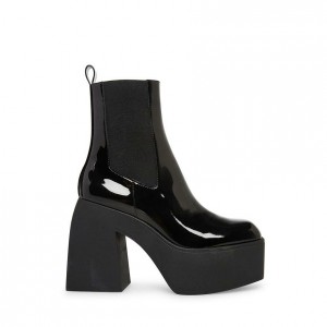 Women Steve Madden Teaser Platforms Black | 6723149-SE