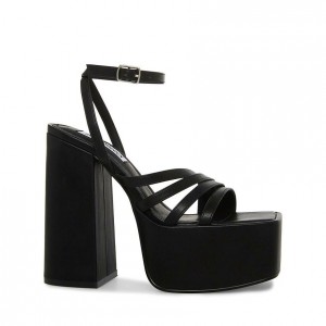 Women Steve Madden Thorne Platforms Black | 5407236-CU