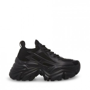 Women Steve Madden Thunder Platforms Black | 1348205-QK