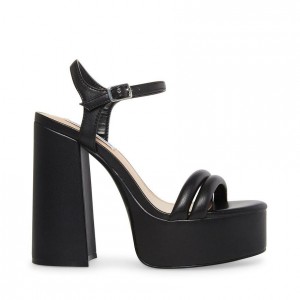 Women Steve Madden Tille Platforms Black | 4683719-SX