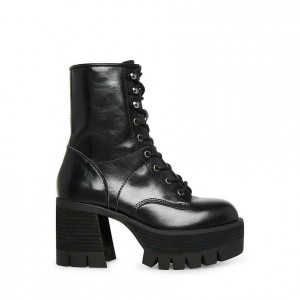 Women Steve Madden Trevor Block Platforms Black | 0178369-SK