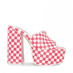 Women Steve Madden Trixie Super Block Platforms Pink White | 4298135-AG