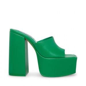 Women Steve Madden Trixie Super Block Platforms Green | 9518037-XO
