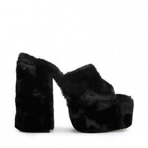 Women Steve Madden Trixie-f Super Block Platforms Black | 0381256-JZ