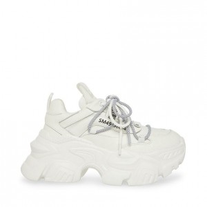 Women Steve Madden Troy Platforms White | 3968750-PV